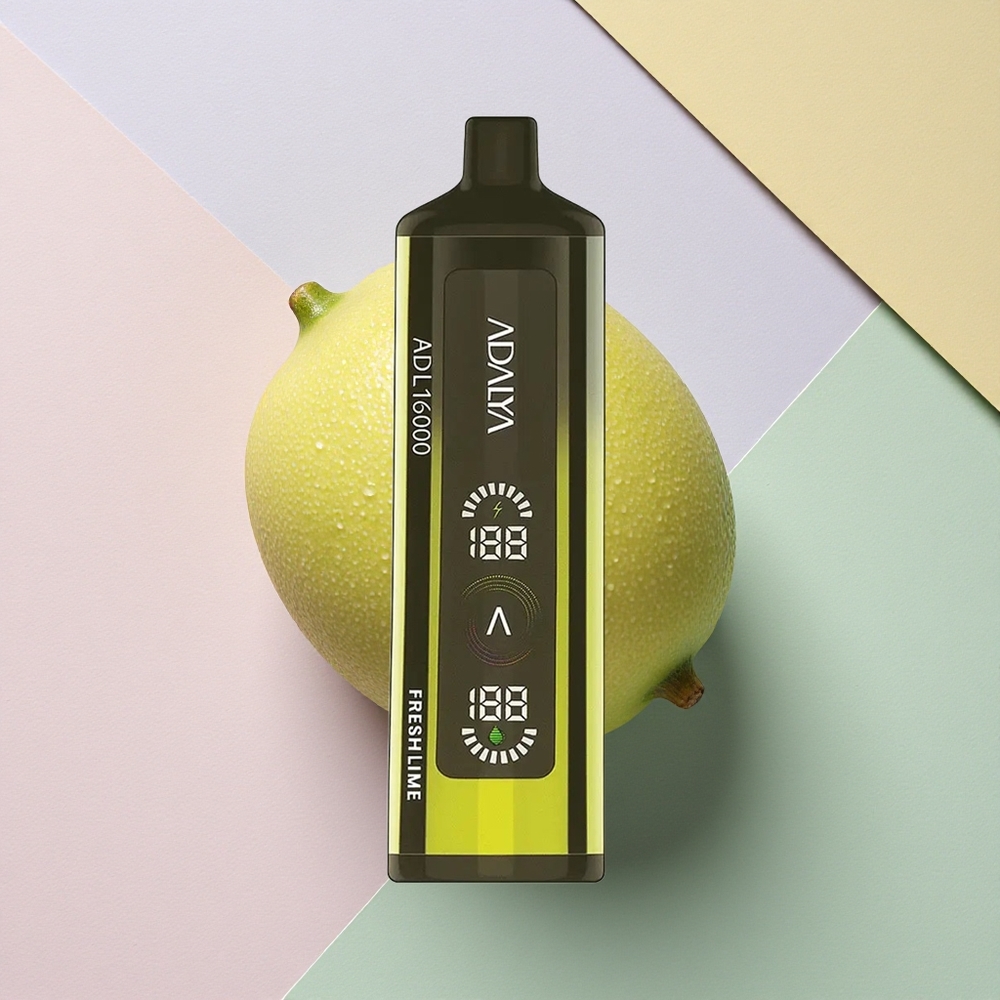 Adalya ADL 16000 PRO Frisk Lime Stålrør Digital Skjerm 2% Nikotin