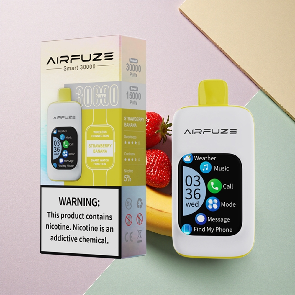 AirFuze Smart 30000 Jordbær Banan 5% Nikotin 900mAh