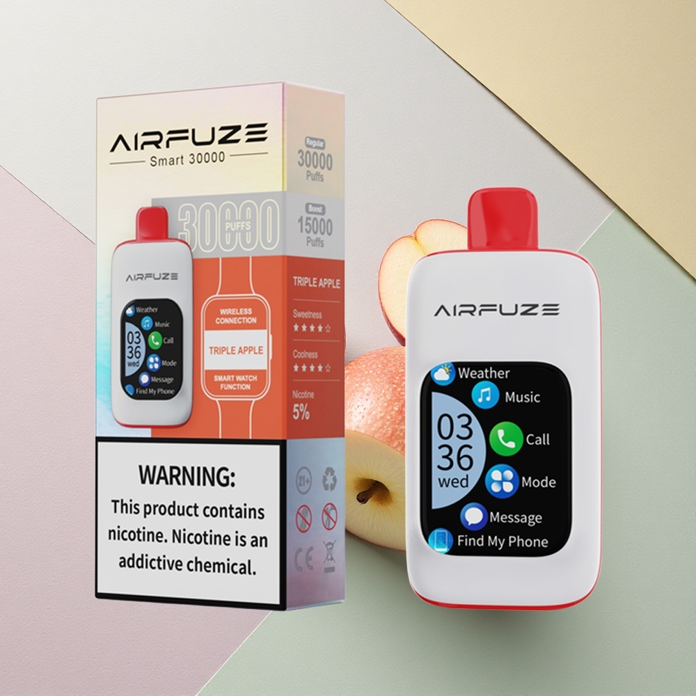 AirFuze Smart 30000 Triple Eple med 5% nikotin og 900mAh