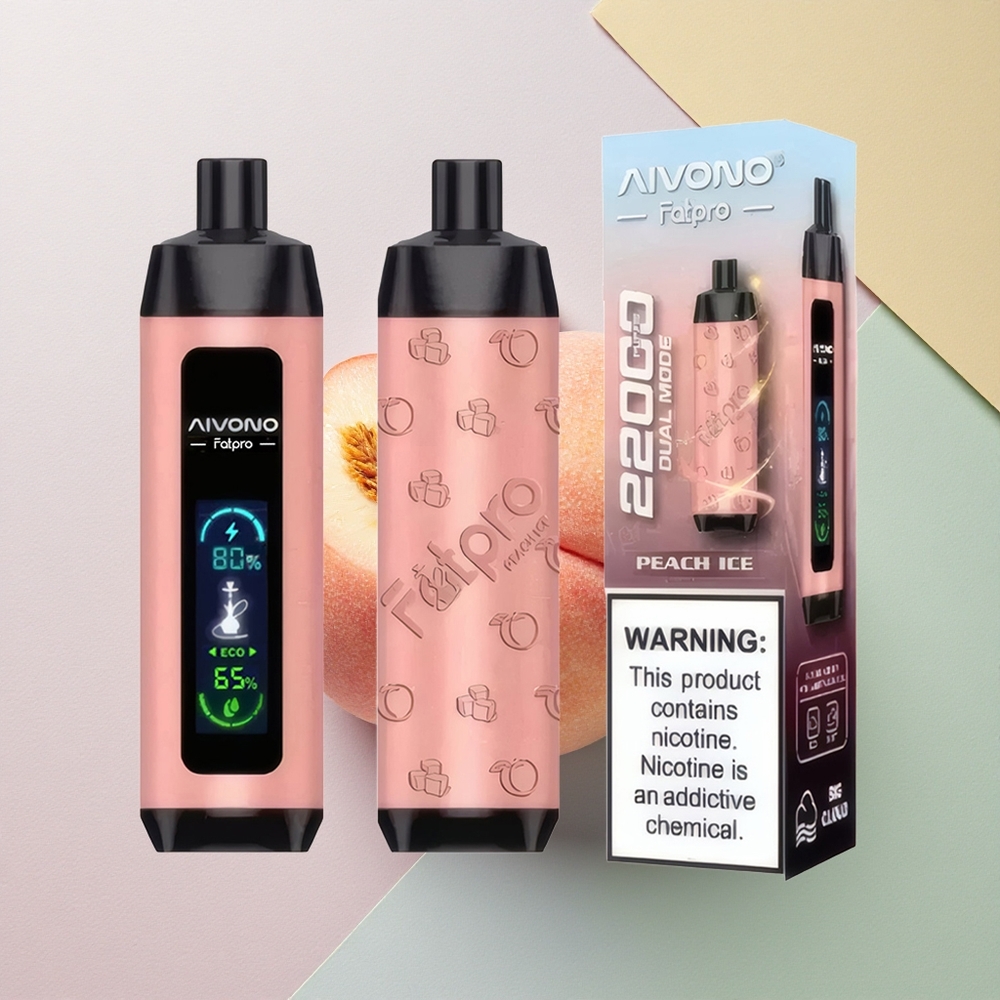Aivono Aim Fatpro 22000 Fersken Is med 5% nikotin og 600mAh