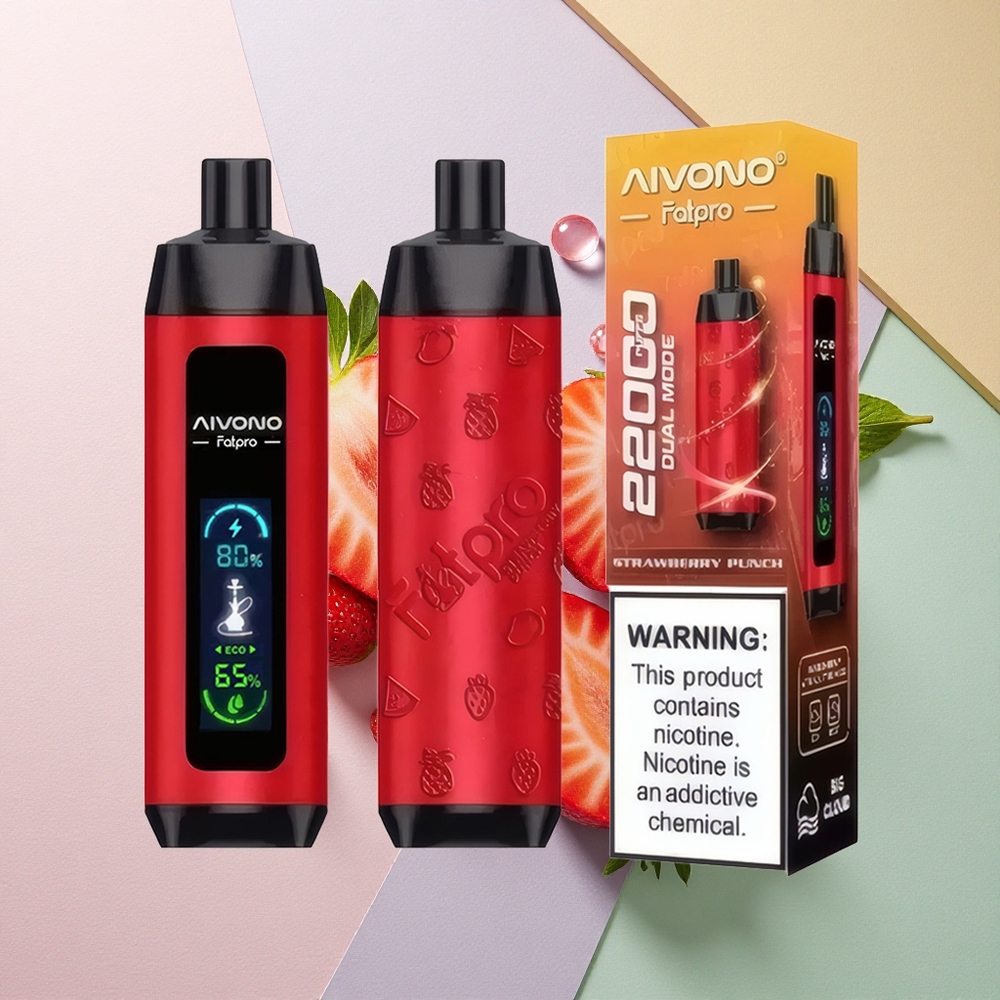 Aivono Aim Fatpro 22000 Jordbær Punch 5% Nikotin 600mAh