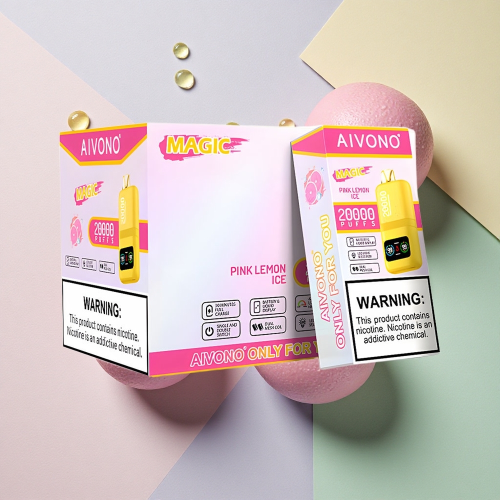 Aivono Aim Magic 20000 Rosa Sitron Is med 5% nikotin og 600mAh