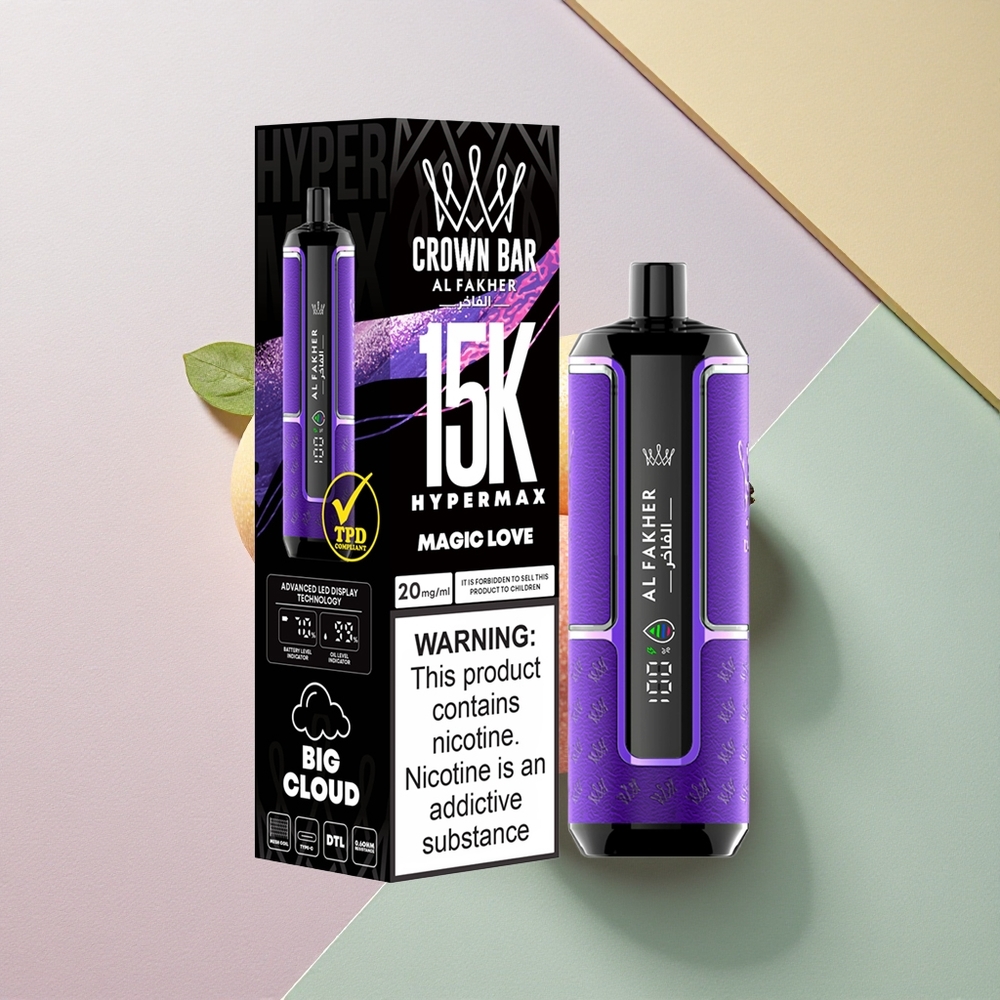 Al Fakher Crown Bar 15K Hypermax Magisk Kjærlighet 600mAh Type-C 6mg/ml