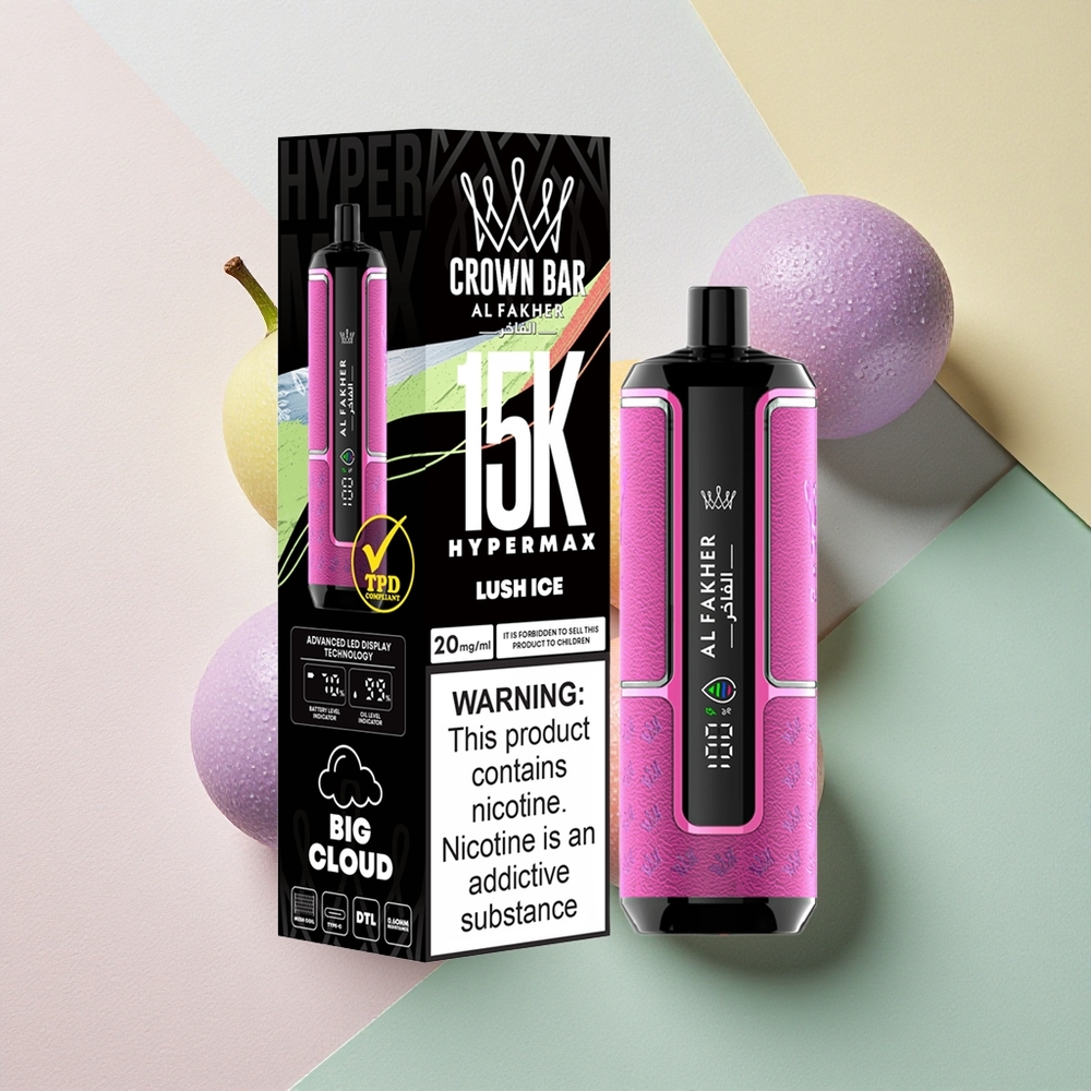 Al Fakher Crown Bar 15K Hypermax Norsk Is med 6mg nikotin og 600mAh