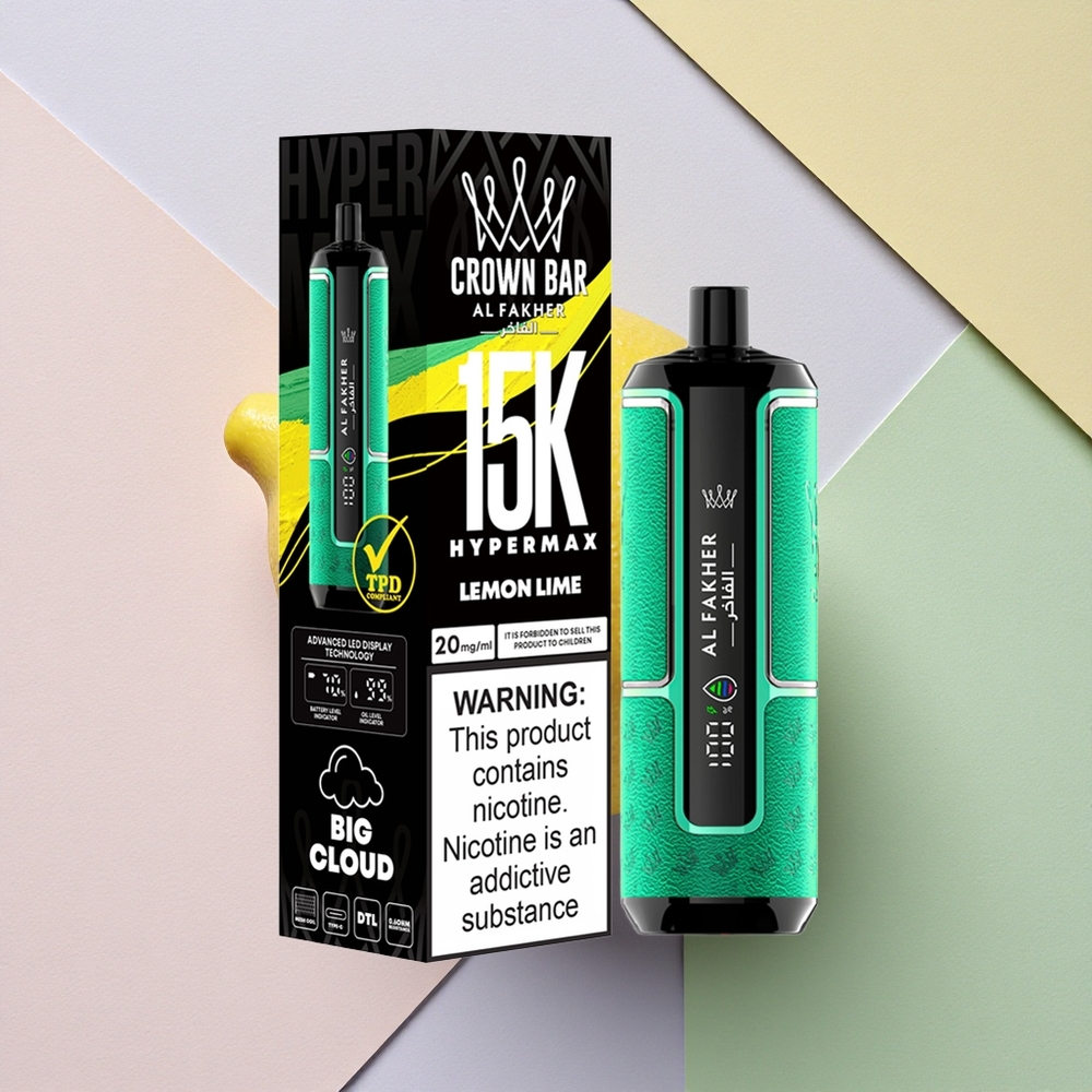Al Fakher Crown Bar 15K Hypermax Sitron Lime 22ml 600mAh 6mg Nikotin