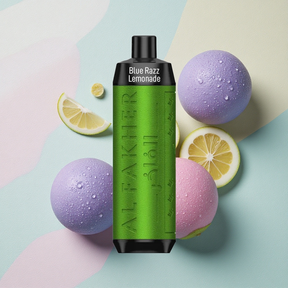 Al Fakher Crown Bar 8000 Crystal Blå Bringebær Sitronade 600mAh 18ml Nikotin