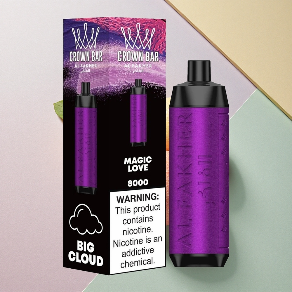 Al Fakher Crown Bar 8000 Crystal Magisk Kjærlighet 18ml 5mg Nikotin 600mAh
