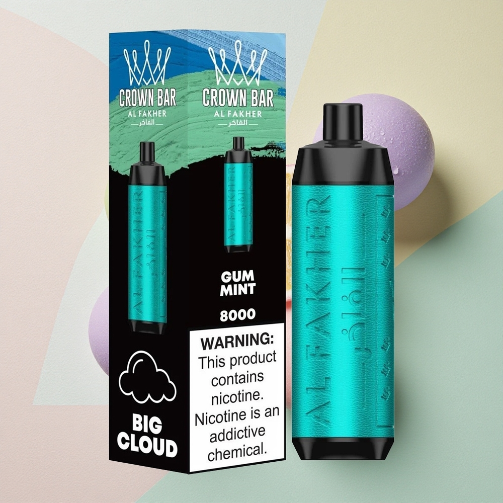 Al Fakher Crown Bar 8000 Crystal Tynnmynte med 5mg nikotin og 600mAh