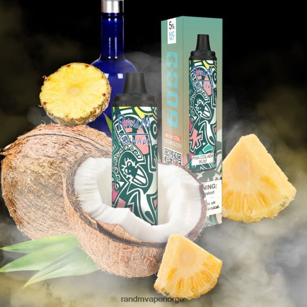 jordbær vannmelon RandM Tornado 6000 luftstrømkontroll vape pod enhet 1 stk 4L8N2H292 - RandM oslo