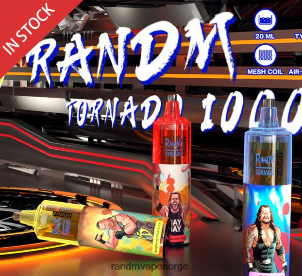blåbær kirsebær RandM Tornado 10000 luftstrømkontroll vape enhet 1 stk 4L8N2H103 - RandM vape Norge