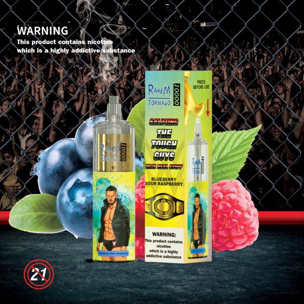 jordbær smultring RandM Tornado 10000 luftstrømkontroll vape enhet 1 stk 4L8N2H107 - RandM shop rabattkode