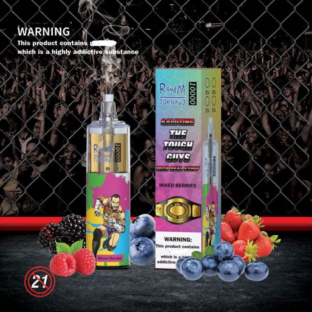 mango pasjonsfrukt RandM Tornado 10000 luftstrømkontroll vape enhet 1 stk 4L8N2H117 - RandM shop rabattkode