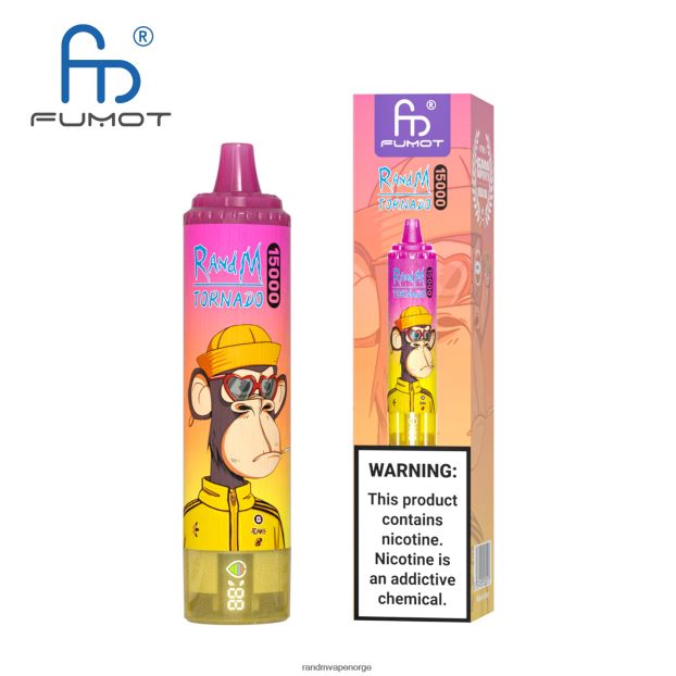 blåbær kirsebær tranebær Fumot RandM Tornado 15000 vape-enhet med batteri og ejuice-display versjon 3 4L8N2H47 - RandM shop rabattkode