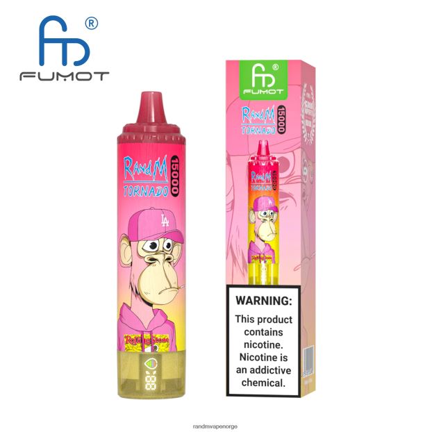 blåbær kirsebær tranebær Fumot RandM Tornado 15000 vape-enhet med batteri og ejuice-display versjon 3 4L8N2H47 - RandM shop rabattkode