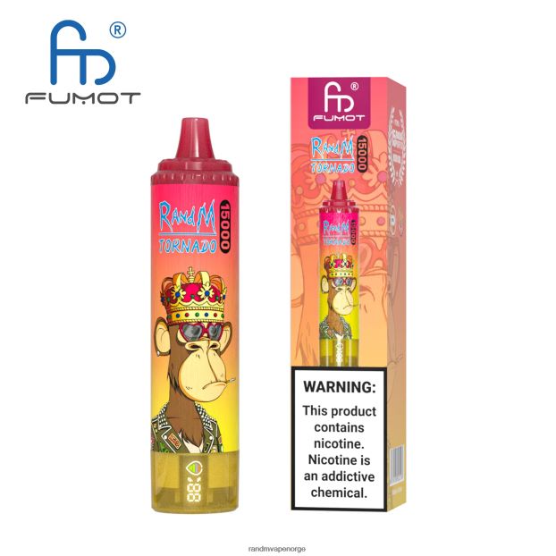 blåbær kirsebær tranebær Fumot RandM Tornado 15000 vape-enhet med batteri og ejuice-display versjon 3 4L8N2H47 - RandM shop rabattkode