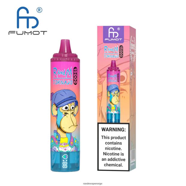blåbær kirsebær tranebær Fumot RandM Tornado 15000 vape-enhet med batteri og ejuice-display versjon 3 4L8N2H47 - RandM shop rabattkode