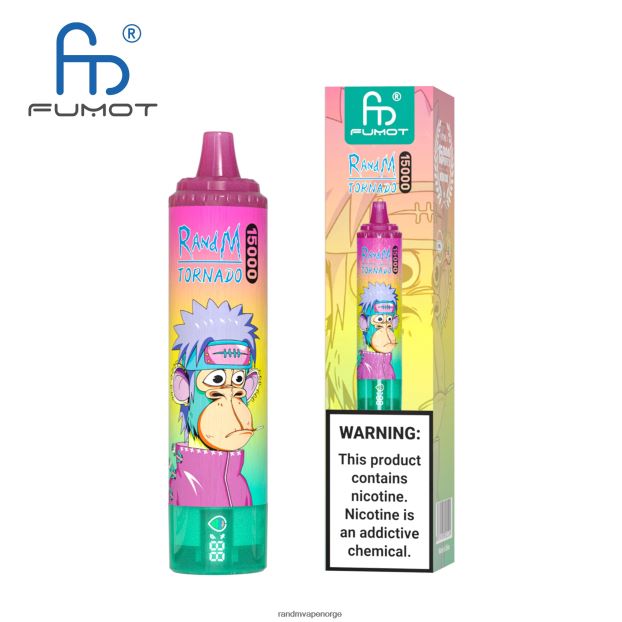 blåbær kirsebær tranebær Fumot RandM Tornado 15000 vape-enhet med batteri og ejuice-display versjon 3 4L8N2H47 - RandM shop rabattkode
