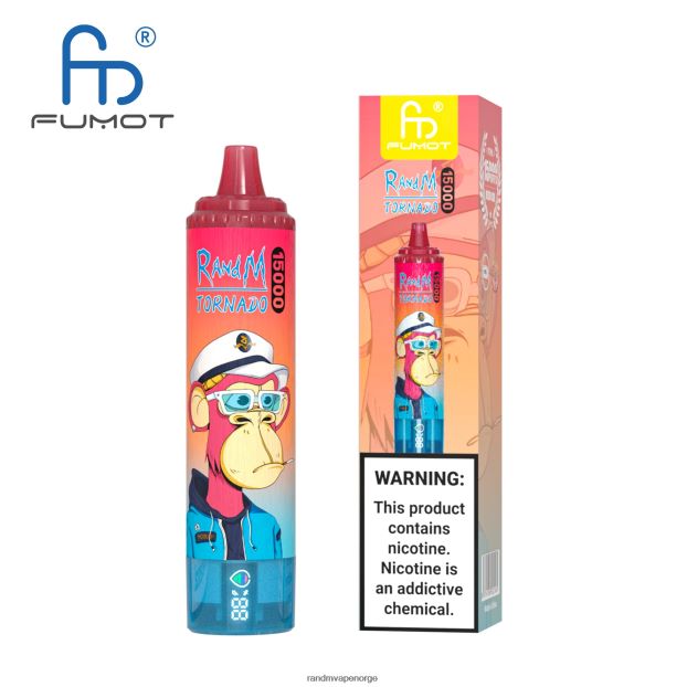 blåbær kirsebær tranebær Fumot RandM Tornado 15000 vape-enhet med batteri og ejuice-display versjon 3 4L8N2H47 - RandM shop rabattkode
