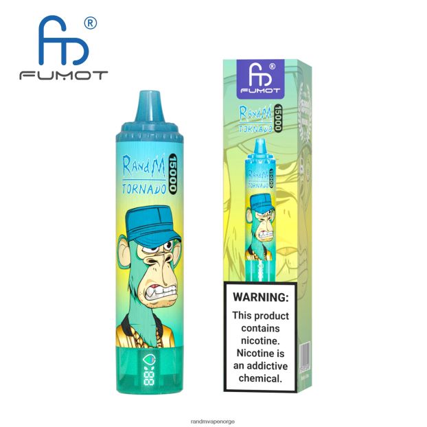 blå razz kirsebær Fumot RandM Tornado 15000 vape-enhet med batteri og ejuice-display versjon 2 4L8N2H45 - RandM shop reviews