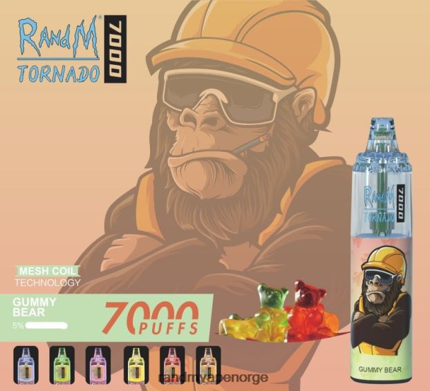 blåbær på is RandM Tornado 7000 luftstrømkontroll vape enhet 1 stk 4L8N2H169 - RandM vape flavors