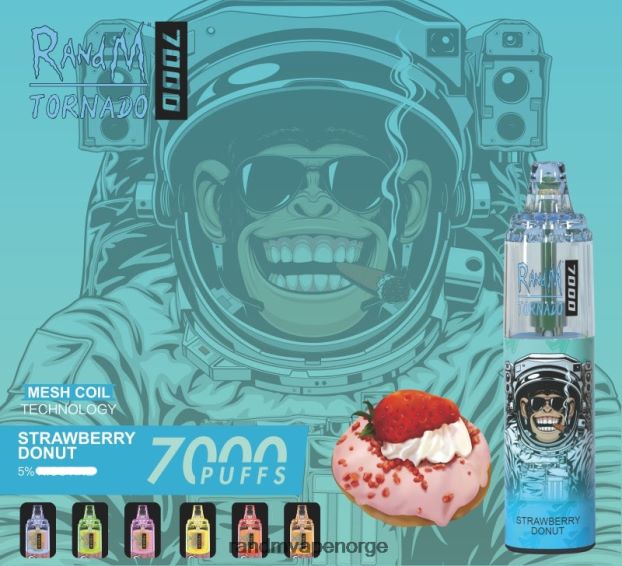 blåbær på is RandM Tornado 7000 luftstrømkontroll vape enhet 1 stk 4L8N2H169 - RandM vape flavors