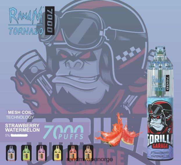 blåbær på is RandM Tornado 7000 luftstrømkontroll vape enhet 1 stk 4L8N2H169 - RandM vape flavors
