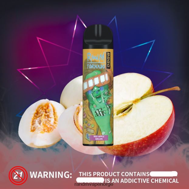 drue appelsin RandM Tornado 8000 luftstrømkontroll vape enhet 1 stk 4L8N2H243 - RandM vape Norge