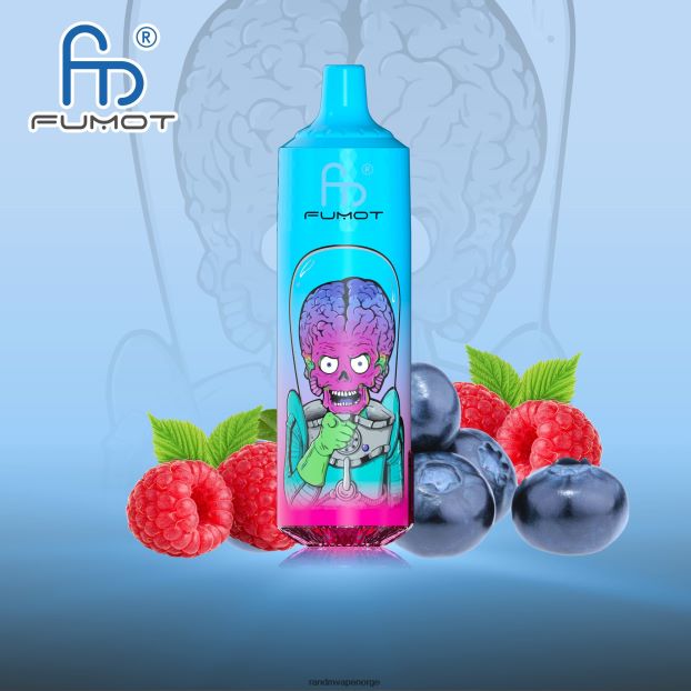 blåbær bringebær Fumot RandM Tornado 9000 pro vape-enhet med batteri og ejuice-skjerm versjon 1 4L8N2H186 - RandM shop vape