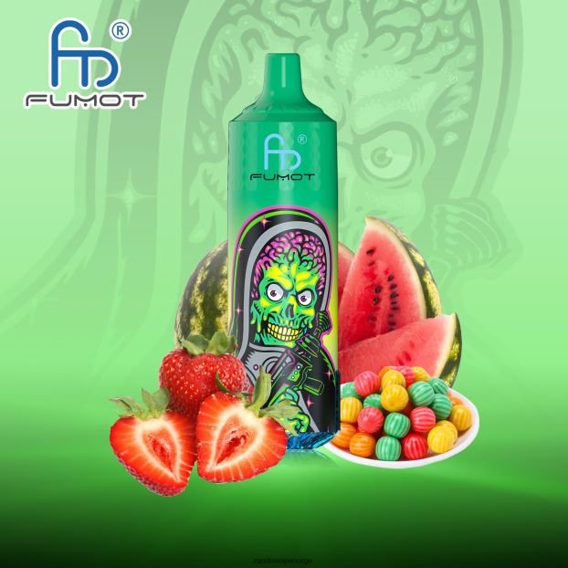 jordbær vannmelon tyggegummi Fumot RandM Tornado 9000 pro vape-enhet med batteri og ejuice-skjerm versjon 1 4L8N2H201 - RandM Norge