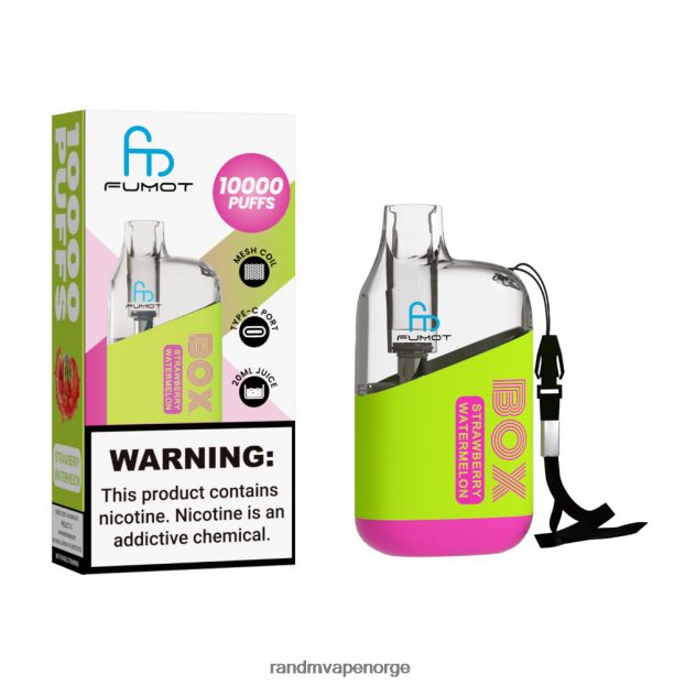 jordbær vannmelon Fumot Original RandM Tornado Box 10000 luftstrømkontroll vape enhet 1 stk 4L8N2H93 - RandM vape Norge